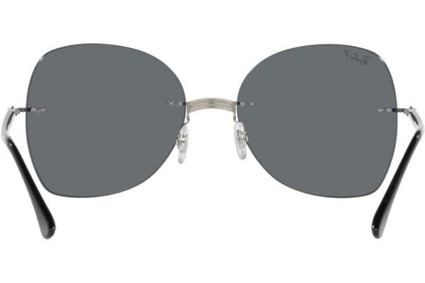 Solglasögon Ray-Ban Titanium Collection RB8066 003/81 Polarized Fyrkantig Svart