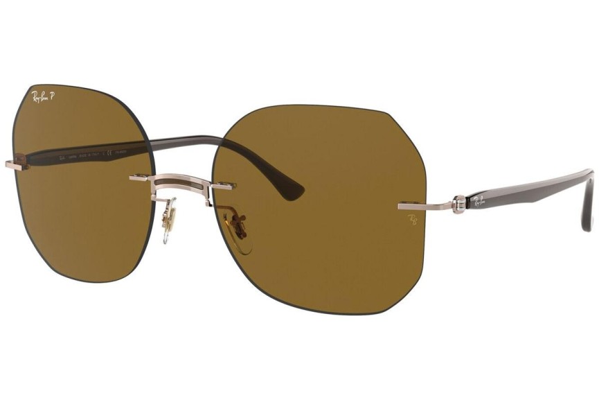 Solglasögon Ray-Ban Titanium Collection RB8067 155/83 Polarized Fyrkantig Brun