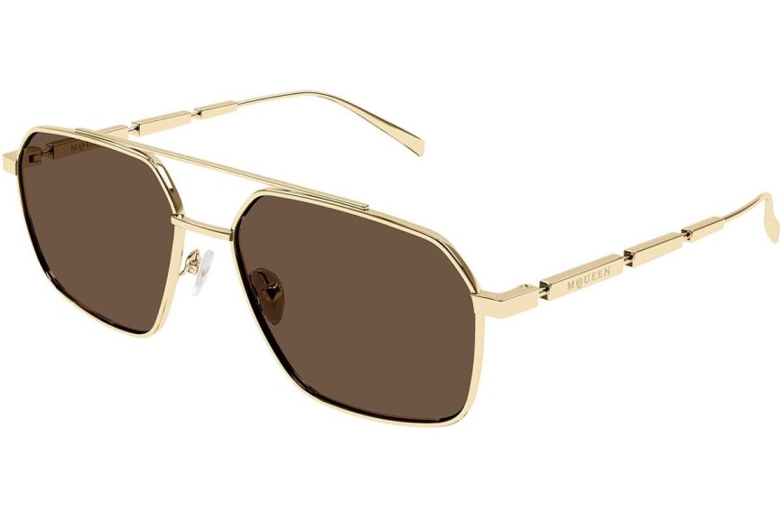 Solglasögon Alexander McQueen AM0477S 002 Pilot Guld