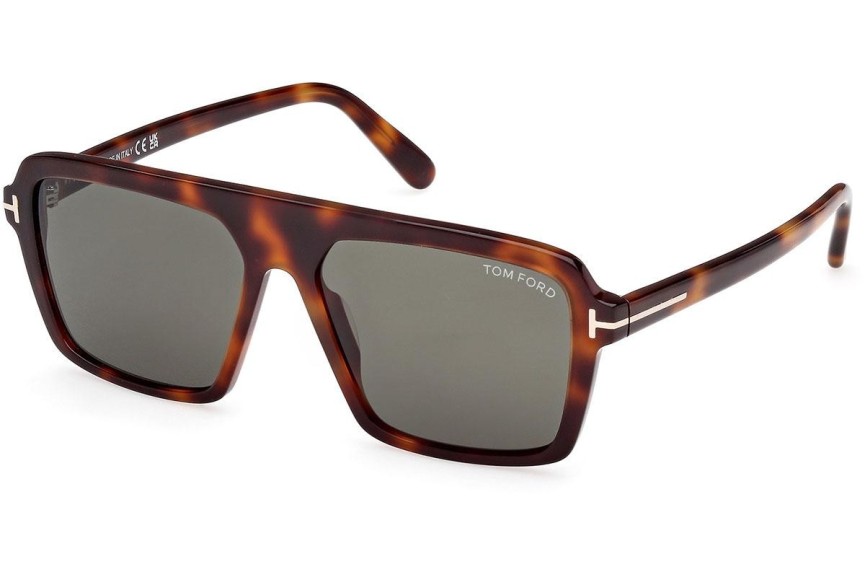 Solglasögon Tom Ford Vincent FT1176 53N Fyrkantig Havana