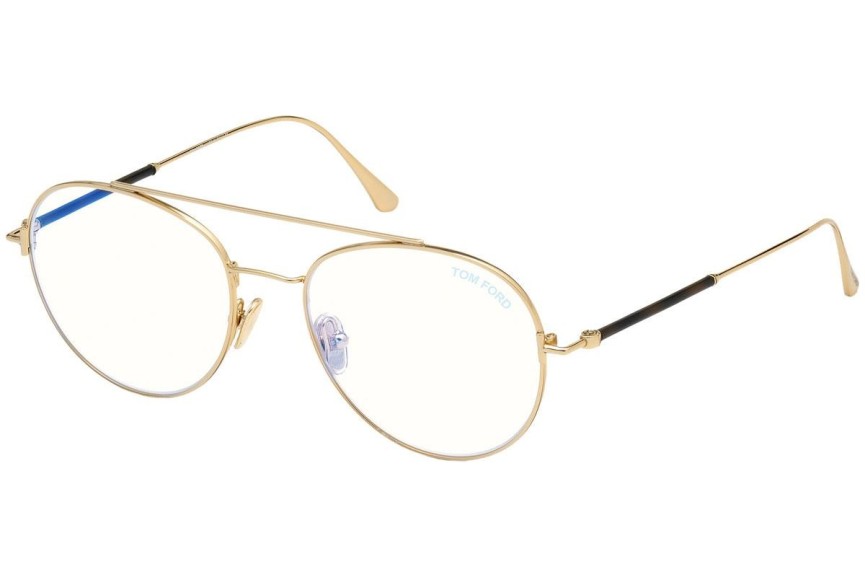 Glasögon Tom Ford FT5657-B 028 Runda Guld