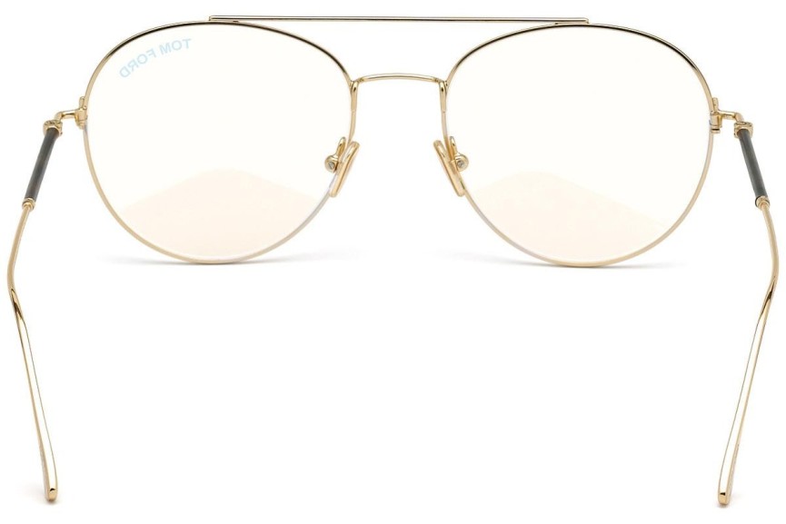 Glasögon Tom Ford FT5657-B 028 Runda Guld