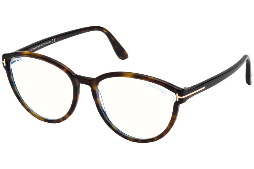 Glasögon Tom Ford FT5706-B 052 Runda Havana