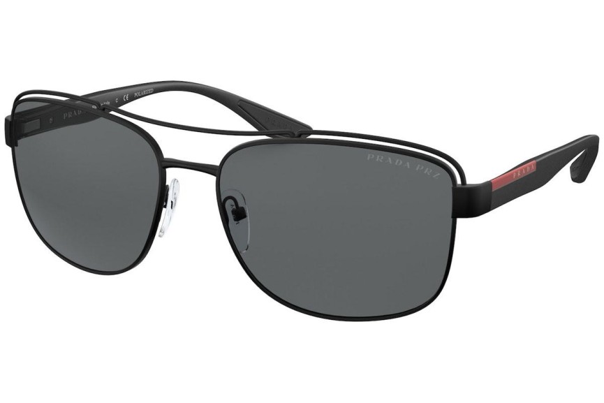 Solglasögon Prada Linea Rossa PS57VS 1BO02G Polarized Fyrkantig Svart