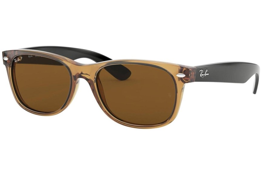 Solglasögon Ray-Ban New Wayfarer RB2132 945/57 Polarized Fyrkantig Brun