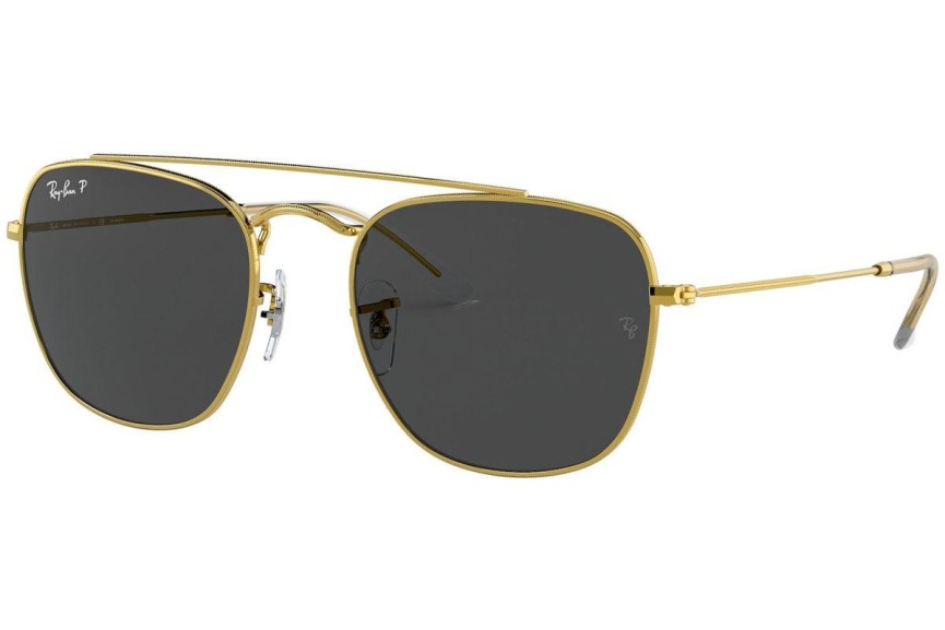 Solglasögon Ray-Ban RB3557 919648 Polarized Fyrkantig Guld