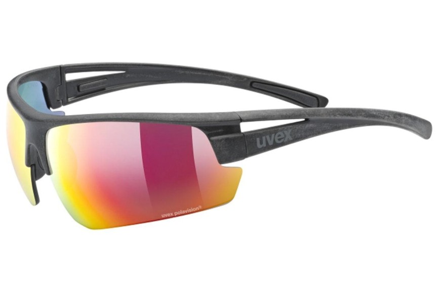 Solglasögon uvex sportstyle ocean P Black Mat S3 Polarized Rektangulära Svart