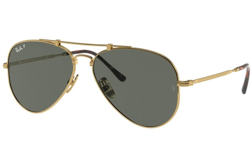 Solglasögon Ray-Ban Titanium Titanium Collection RB8125M 9143 Polarized Pilot Guld