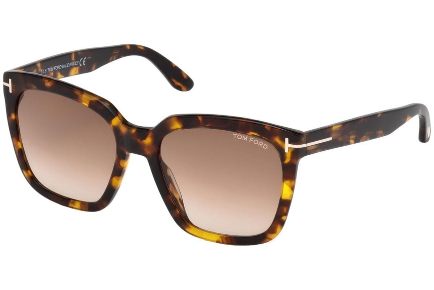 Solglasögon Tom Ford Amarra FT0502 52F Fyrkantig Havana