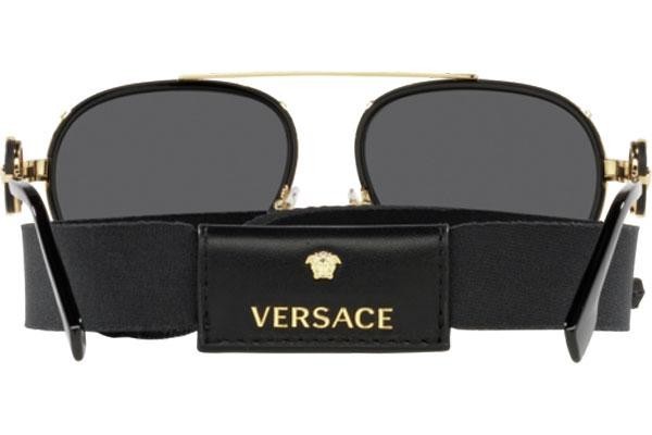 Solglasögon Versace Vintage Icon Pilot Clip-On VE2232 143887 Pilot Svart