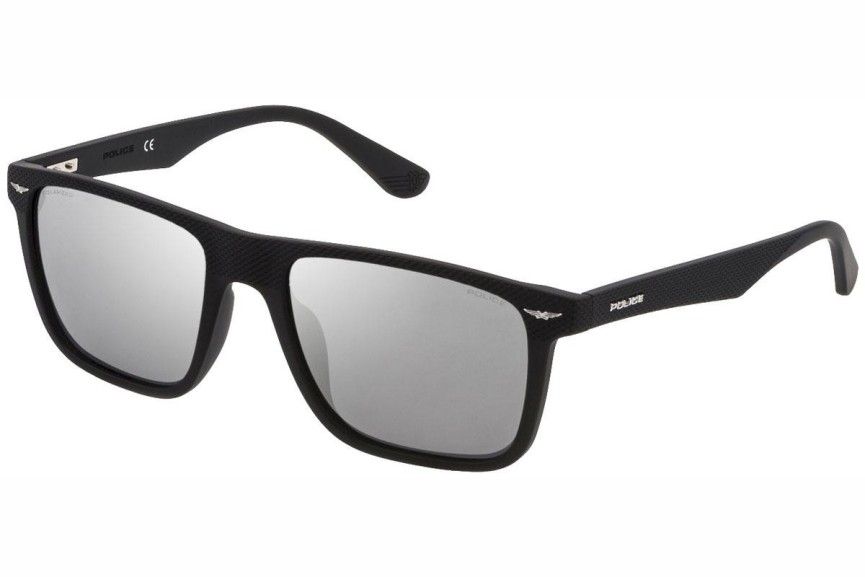 Solglasögon Police Gator 2 SPLE02 U28W Polarized Fyrkantig Svart