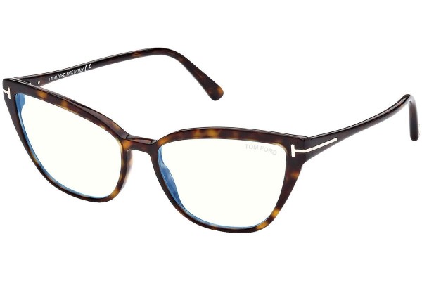 Glasögon Tom Ford FT5825-B 052 Cat Eye Havana