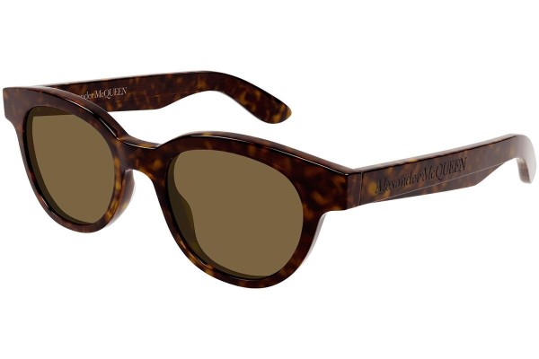 Solglasögon Alexander McQueen AM0383S 007 Runda Havana