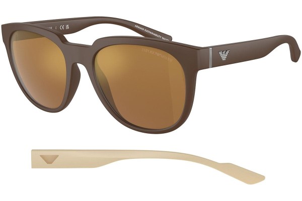 Solglasögon Emporio Armani EA4205 52606H Runda Brun