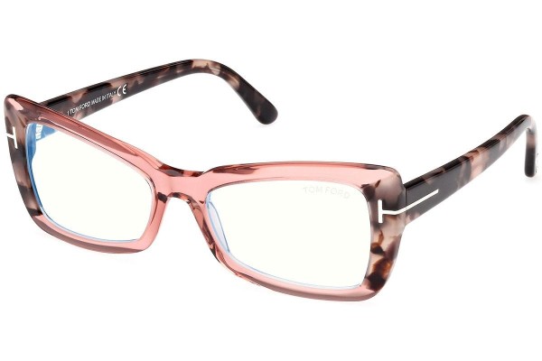 Glasögon Tom Ford FT5879-B 072 Cat Eye Rosa