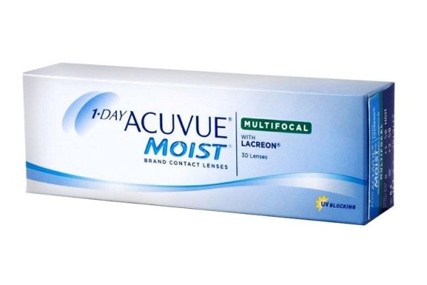 Daglig  1 Day Acuvue Moist Multifokale  With Lacreon (30 linser)