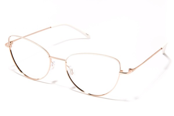 Glasögon Kohe by eyerim Sissa Gold White Cat Eye Guld