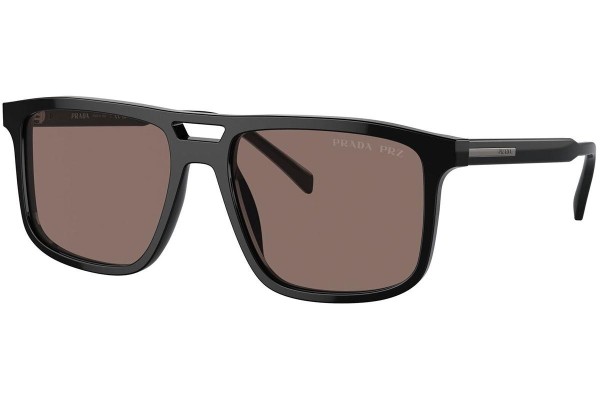 Solglasögon Prada PRA22S 16K30H Polarized Fyrkantig Svart