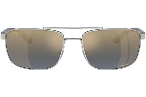 Solglasögon Ray-Ban RB3737CH 003/J0 Polarized Rektangulära Silver