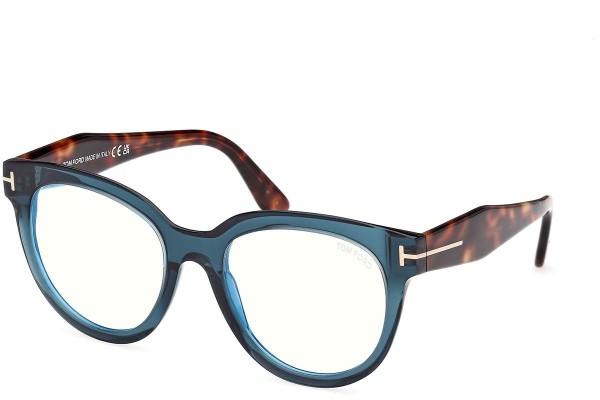 Glasögon Tom Ford FT5987-B 092 Cat Eye Blå