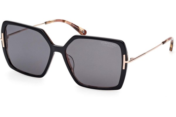 Solglasögon Tom Ford FT1039 05D Polarized Fyrkantig Svart