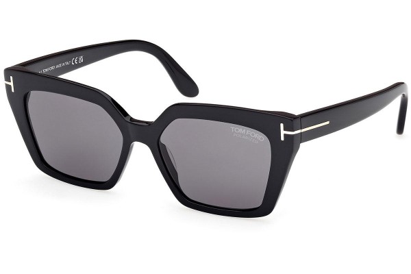 Solglasögon Tom Ford FT1030 01D Polarized Cat Eye Svart