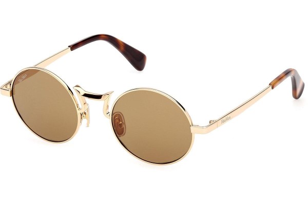 Solglasögon Max Mara MM0127 30L Runda Guld