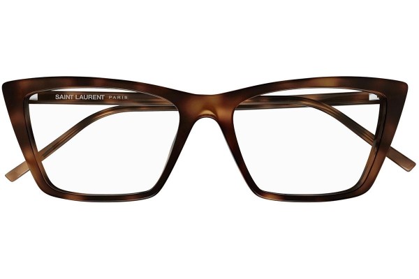 Glasögon Saint Laurent SL737MICATHINOPT 003 Cat Eye Havana