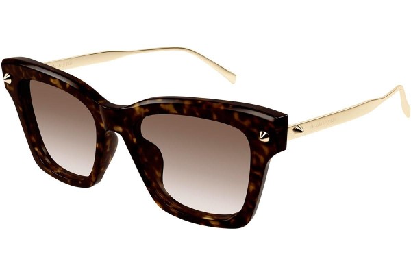 Solglasögon Alexander McQueen AM0483S 002 Fyrkantig Havana