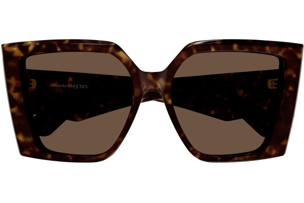 Solglasögon Alexander McQueen AM0467S 002 Fyrkantig Havana