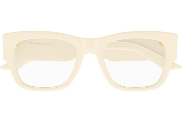 Glasögon Alexander McQueen AM0436O 005 Rektangulära Beige