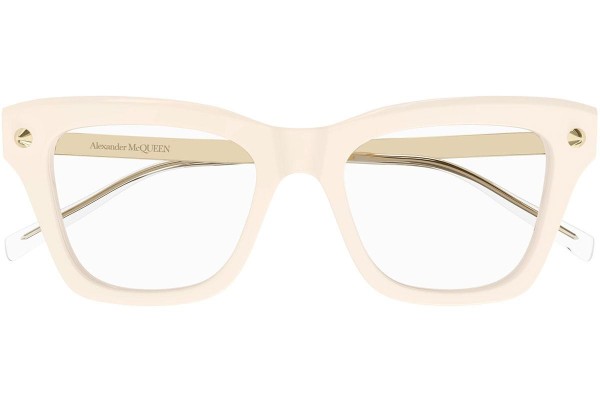 Glasögon Alexander McQueen AM0484O 008 Fyrkantig Beige