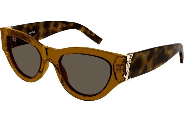 Solglasögon Saint Laurent SLM94 011 Cat Eye Brun