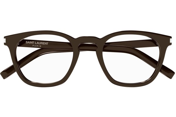 Glasögon Saint Laurent SL28OPT 009 Runda Brun