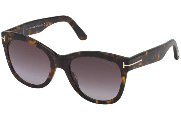 Solglasögon Tom Ford FT0870 52T Cat Eye Havana