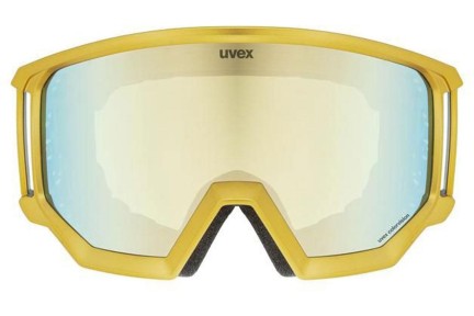 Ski Goggles uvex athletic CV Chrome Gold S2 Enkel Lins | Shield Guld