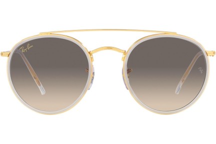 Solglasögon Ray-Ban Round Double Bridge RB3647N 923632 Runda Guld