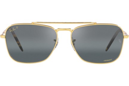 Solglasögon Ray-Ban New Caravan Chromance Collection RB3636 9196G6 Polarized Fyrkantig Guld