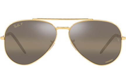 Solglasögon Ray-Ban New Aviator Chromance Collection RB3625 9196G5 Polarized Pilot Guld