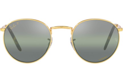 Solglasögon Ray-Ban New Round Chromance Collection RB3637 9196G4 Polarized Runda Guld