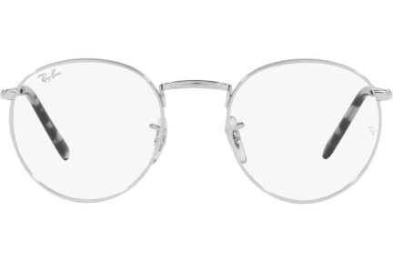 Glasögon Ray-Ban New Round RX3637V 2501 Runda Silver