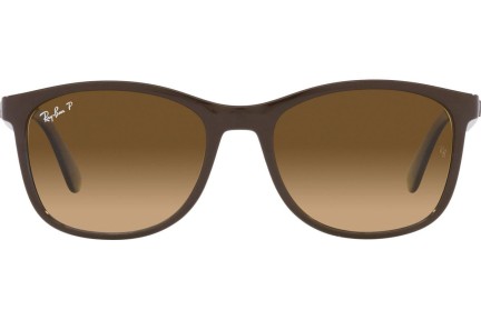 Solglasögon Ray-Ban RB4374 6600M2 Polarized Fyrkantig Brun