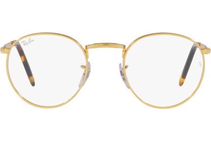 Glasögon Ray-Ban New Round RX3637V 3086 Runda Guld