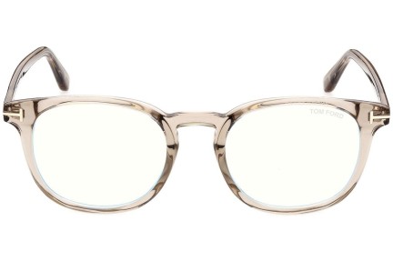 Glasögon Tom Ford FT5819-B 057 Runda Beige