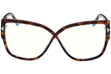 Glasögon Tom Ford FT5828-B 052 Fyrkantig Havana