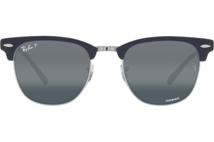 Solglasögon Ray-Ban Clubmaster Metal Chromance Collection RB3716 9254G6 Polarized Browline Silver