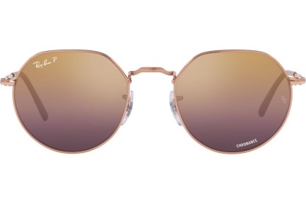 Solglasögon Ray-Ban Jack Chromance Collection RB3565 9202G9 Polarized Runda Guld