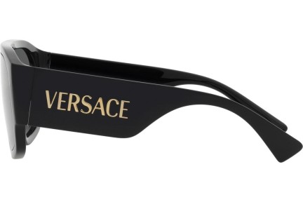 Solglasögon Versace Logo Aviator VE4439 GB1/87 Enkel Lins | Shield Svart