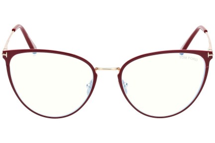 Glasögon Tom Ford FT5840-B 066 Cat Eye Röd