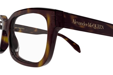 Glasögon Alexander McQueen AM0345O 002 Rektangulära Havana